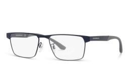 Shop Emporio Armani Wide Pillow Eyeglasses in Matte Blue online.