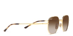 Shop Ray-Ban Unisex Irregular Sunglasses in Gold online.