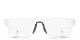 Shop Oakley Wide Rectangle Eyeglasses in Polished Clear online.