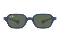 Shop Ray-Ban Junior Kids Rectangle Sunglasses in Blue online.