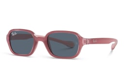 Shop Ray-Ban Junior Kids Rectangle Sunglasses in Fuxia On Pink online.