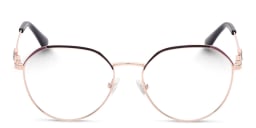 Shop Guess Round Eyeglasses in Rose Gold online.