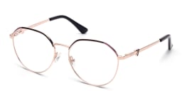Shop Guess Round Eyeglasses in Rose Gold online.