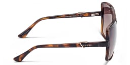 Shop Guess Oversized Square Sunglasses in Havana online.