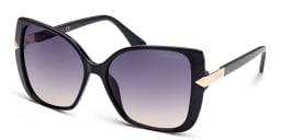 Shop Guess Oversized Cat-Eye Sunglasses in Black online.