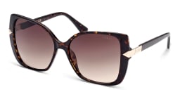 Shop Guess Oversized Cat-Eye Sunglasses in Havana online.