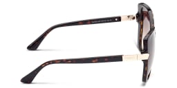 Shop Guess Oversized Cat-Eye Sunglasses in Havana online.