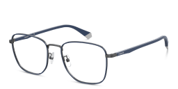 Shop Polaroid Wide Square Eyeglasses in Grey online.