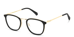 Shop Polaroid Unisex Square Eyeglasses in Black online.