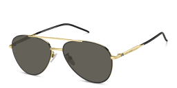Shop Tommy Hilfiger Aviator Sunglasses in Black online.