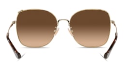 Shop Coach Logo-Engraved Oversized Square Sunglasses in Gold online.
