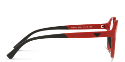 Shop Emporio Armani Kids Round Eyeglasses in Dark Red online.
