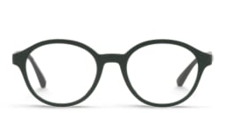 Shop Emporio Armani Kids Round Eyeglasses in Green online.