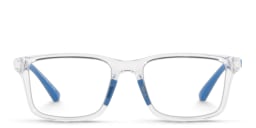 Shop Emporio Armani Kids Rectangle Eyeglasses in Clear online.