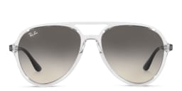 Shop Ray-Ban Unisex Pilot Sunglasses in Transparent/Grey Gradient online.