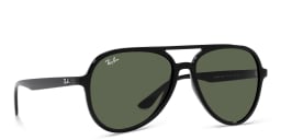 Shop Ray-Ban Unisex Pilot Sunglasses in Black/Dark Green online.