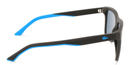 Shop Lacoste Rectangle Sunglasses in Black online.