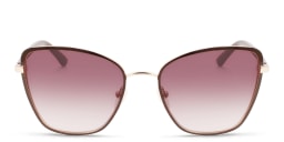 Shop Calvin Klein Cat-Eye Sunglasses in Red/Brown online.