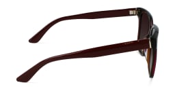 Shop Calvin Klein Square Sunglasses in Red online.