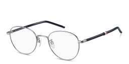 Shop Tommy Hilfiger Round Eyeglasses in Silver online.