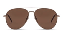 Shop Tommy Hilfiger Wide Aviator Sunglasses in Silver online.