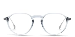 Shop DAVID BECKHAM Panthos Eyeglasses in Grey Ruthenium online.