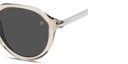 Shop DAVID BECKHAM Round Sunglasses in Transparent Light Grey online.