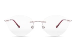 Shop EYE'M Rimless Wide Cat-Eye Eyeglasses in Silver online.