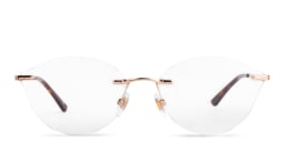 Shop EYE'M Rimless Wide Cat-Eye Eyeglasses in Gold online.