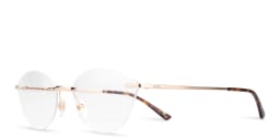 Shop EYE'M Rimless Wide Cat-Eye Eyeglasses in Gold online.