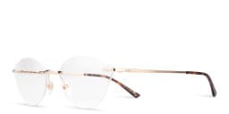 Shop EYE'M Rimless Wide Cat-Eye Eyeglasses in Gold online.