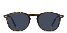 Shop Tommy Hilfiger Round Sunglasses in Havana online.