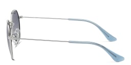 Shop Ray-Ban Junior Jack Kids Irregular Sunglasses in Silver online.