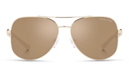 Shop Michael Kors Chianti Pilot Sunglasses in Gold online.