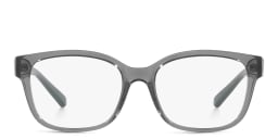 Shop Armani Exchange Logo-Print Rectangle Eyeglasses in Transparent Green online.