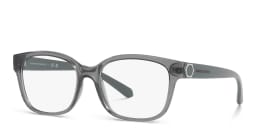 Shop Armani Exchange Rectangle Eyeglasses in Transparent Green online.
