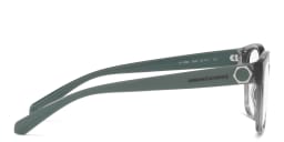 Shop Armani Exchange Rectangle Eyeglasses in Transparent Green online.