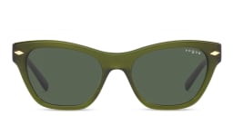 Shop Vogue Eyewear Cat-Eye Sunglasses in Transparent Green/Dark Green online.