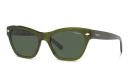 Shop Vogue Eyewear Cat-Eye Sunglasses in Transparent Green online.