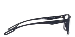 Shop Emporio Armani Wide Rectangle Eyeglasses in Matte Blue online.
