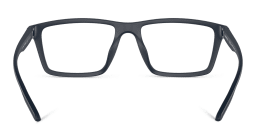 Shop Emporio Armani Wide Rectangle Eyeglasses in Matte Blue online.