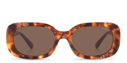 Shop Coach Round Sunglasses in Havana/Brown Solid online.