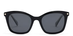 Shop Polaroid Oversized Square Sunglasses in Black online.
