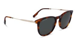 Shop Lacoste Logo Square Sunglasses in Havana online.