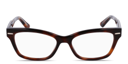 Shop Calvin Klein Logo Cat-Eye Eyeglasses in Havana online.