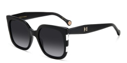 Shop Carolina Herrera Oversized Square Sunglasses in Black online.