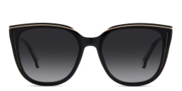Shop Carolina Herrera Round Sunglasses in Black online.