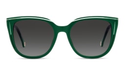 Shop Carolina Herrera Round Sunglasses in Green online.