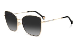 Shop Carolina Herrera Cat-Eye Sunglasses in Rose Gold online.