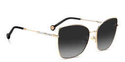 Shop Carolina Herrera Cat-Eye Sunglasses in Rose Gold online.